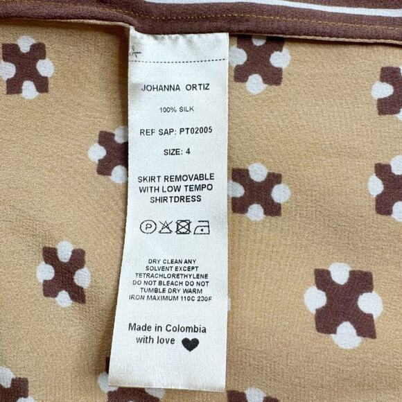 Johanna Ortiz Removable Skirt Overlay (from Low Tempo Shirtdress) – 100% Silk 4 - Picture 10 of 13